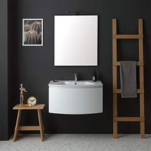Kiamami Valentina MOBILE BAGNO CURVO SOSPESO CM 82 CON LAVABO E SPECCHIO | RIVA
