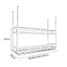 zxcvb Porta Bicchiere da Vino Iron Art 2 Livelli - Portabottiglie con Supporto in Vetro Supporto Regolabile da Banco Multifunzione in Altezza per Soffitto Portabottiglie da Vino