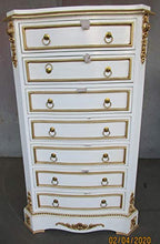 Kunibert Louis XIV - Credenza in stile barocco e rooko, altezza 131 cm, colore: Bianco con oro