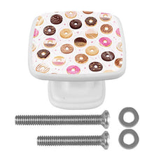 Ciambelle 4 PCS Pomelli per Porta, Pomolo per Mobile, Pomelli per Mobili con Viti, Maniglia per Armadietto, Pomelli per Porta, Pomelli per Cassetti per Porta, Armadio, Cassetto e Credenza