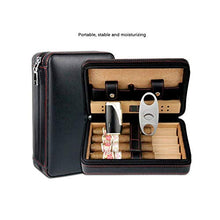 ADSE Humidor Cigar Box Travel Cigar Case Leather Cedar Wood Cigar Humidor Box Humidifier Cutter Set Accessori