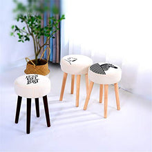 EXCLVEA Sedile per Trucco per Camera da Letto Vanity Makeup Dressing Sgabello Imbottito Banco con Gambe Rubberwood for Camera dell'Assemblea Facile (Colore, Dimensione : 33x42cm)