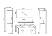 GRAFICA MA.RO SRL Mobile Bagno ARREDO Bagno Completo Modello Elegance 120 CM LAVABO Rubinetto Incluso