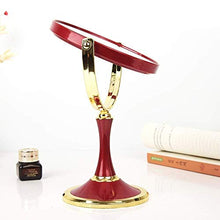 Specchi da Tavolo Antideflagrante -GDingQ Red Double-sided Specchi, 1X / 3X ingrandimento dello Specchi di bellezza di plastica rotondo Bagno trucco dello Specchi Light Weight Dressing Specchi Specchi