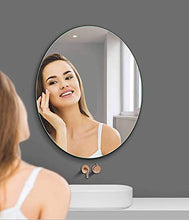Specchio da Parete Ovale Senza Cornice Specchio Grande da Parete in Vetro HD per Bagno Vanity Bedroom Home Decor 1 & Rsquo; & Rsquo; Stile Moderno Smussato con Bordo Lucido