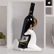 BLMDX Vino rack resina materiale alce moderno semplice vino rack decorazione casa vino rack di stoccaggio bianco