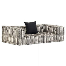 Tidyard Pouf Divano Modulare a 2 Posti con Braccioli in Patchwork Tessuto 140x70x40 cm,Divano 2 Posti,Divano in Tessuto,Divano Cameretta,Divano Modulare in Tessuto - Arredi Casa