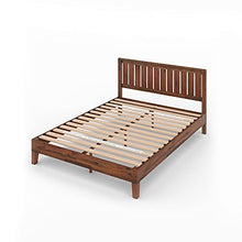 ZINUS Vivek 30 cm Telaio per letto a piattaforma in legno deluxe con testiera | Supporto a doghe in legno | Facile da montare | 120 x 190 cm | Antique Espresso