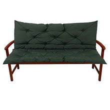 Maalr Cuscino Imbottito per Panca da Giardino, Cuscino con Schienale per Panca, Soffice e Comodo - per Panchine da Giardino e Dondoli, 100*100*10cm (Verde Scuro)