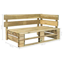 E E-NICES Panca da Giardino Angolare con Pallet in Legno