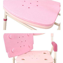 JTKDL Sedia da Doccia Sedia da Bagno con Braccioli Sgabello da Bagno Pieghevole da Bagno Forniture per maternità per Anziani,Pink