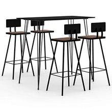 Tidyard Set da Bar 5 pz Nero,Non Si Spezzerà né Si Deformerà