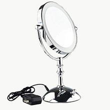 Trucco specchio con luci Specchio per il trucco con stand naturale Ligh Bianco Ligh 2-in-1 Specchio cosmetico girevole con luce a LED e magnificatiowith Specchio ingranditore LED LED 3 con luce per il