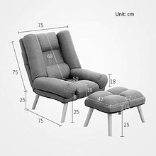 ZEQUAN Sedia Pieghevole Pieghevole per Camera da Letto con Balcone Pigro Multiuso (Color : Lake Blue)