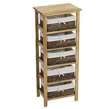 Home Gadgets - Cassettiera con 5 cassetti, in legno, 77 cm, colore: Marrone
