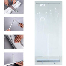 Scudo da Starnuto Portatile, Banner Roll Up Trasparente Portatile, Montaggio Facile e Veloce, Lega di Alluminio, 5 Dimensioni