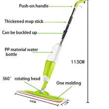 SSAYY Mop Mop Spray A 360 Gradi con 3 Cuscinetti in Microfibra Riutilizzabili Spin Mop Combinazione per Pavimento in Legno Mop Automatico per Piastrelle in Ceramica Bagnato O Asciutto