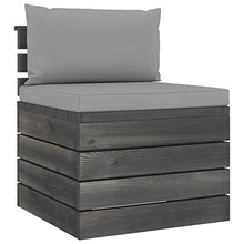 FAMIROSA Set Divani da Giardino su Pallet 6 pz con Cuscini Massello Pino-1900