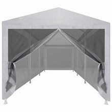 Gazebo pieghevole da giardino, 9 x 3 m, tenda per feste di matrimonio, portatile, per garage e garage con telaio in acciaio impermeabile con 8 pareti laterali a rete, 9 x 3 x 2,55 m