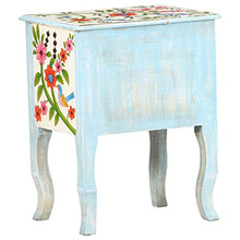 Tidyard Comodino Francese Dipinto a Mano con 2 Cassetti in Legno di Mango e MDF 40x30x50 cm,Comodino Camera da Letto con Cassetti,Comodino Cameretta con Cassetti,Comodino con Cassetti