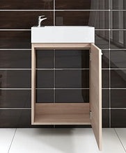 Badplaats Mobile da bagno Athene, lavabo 40 x 22 cm rovere chiaro – Mobiletto lavabo lavello mobili WC mobili