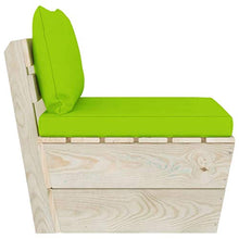 vidaXL Divano Centrale da Giardino su Pallet e Cuscini Legno di Abete