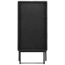 E E-NICES Tavolo Pieghevole Nero 80x45x75 cm in Polyrattan