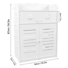 Wyxy 5 Ripiani Mobile scarpiera Mobile Armadio Multiuso mobili Stile cieco per Bagno Comodino credenza Moderna per Ingresso Soggiorno Camera da Letto, Bianco, 64 x 32 x 87 cm
