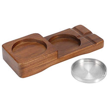 Vassoio in vetro da whisky, vassoio portatile durevole per tazza da whisky, porta sigari comodo vassoio in legno rustico per(Square (with ashtray))