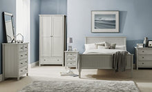 Julian Bowen Comodino Maine con 3 cassetti, Peltro, Grigio Tortora, 3 Drawer