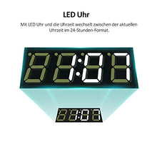 EMKE specchio bagno LED 80x60cm con illuminazione con interruttore touch + anti-appannamento + orologio