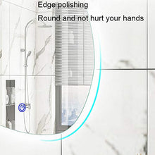 L&ED Specchio da Bagno Illuminato a LED, Specchio cosmetico retroilluminato a Forma di Goccia, Specchio per Il Trucco a Parete Senza Cornice con Luce （Interruttore tattile）