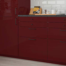 KALLARP cassetto frontale 40 x 20 cm lucido rosso scuro-marrone