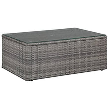 vidaXL Divani Set da Giardino 14pz in Polyrattan Grigio Salotto Sofà Esterni
