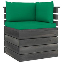 vidaXL Divano Angolare da Giardino su Pallet con Cuscini Legno di Pino