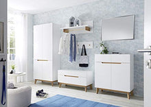Möbel-Store24 M52242WE5 - Armadio in MDF impiallacciato, 85 cm, colore: Bianco opaco