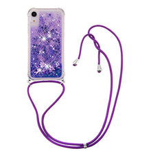 Custodia protettiva in silicone e TPU con cordino per iPhone XR (6,1 pollici) (viola)