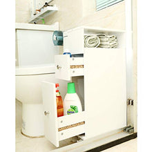 Wonderhome Carrellino per Il Bagno，Mobile Multiuso ，Carrellino Salvaspazio,Ci Sono Due Piccoli Cassetti，15 x 33 x 65 cm
