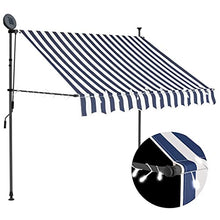 vidaXL Tenda da Sole Retrattile Manuale con LED 300 cm Crema