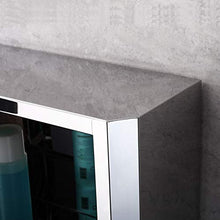 ZTGL Armadietto a Specchio da Appendere per Bagno, Mobiletto a Parete a Una Porta con Ripiani a 2 Strati, Armadietto dei Medicinali in Acciaio Inossidabile