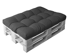 Herlag - Cuscino per Pallet Basic, Resistente ai Raggi UV, Facile da Pulire, Dimensioni 120 x 80 x 15 cm, Colore Grafite