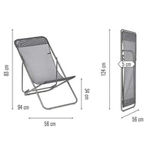 Lafuma Mobilier LFM2763 Sedia a Sdraio Transatube 2, Grigio (Silex), 83x56x94 cm