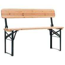 FAMIROSA Tavolo da Birreria Pieghevole 2 Panchine 118 cm Legno di Abete
