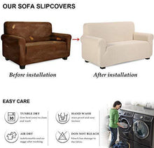 TIANSHU Copridivano 4 posti Elasticizzato Jacquard Antiscivolo 1-Pezzo Copridivano Quattro posti（4 Posti，Avorio） - Arredi Casa
