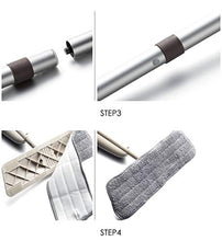 SSAYY Mop Mop per Pavimenti Spray con Cuscinetti in Microfibra Riutilizzabili Mop per Maniglie A 360 Gradi per Cucina di Casa Piastrelle in Ceramica in Legno Laminato Pulizia Pavimenti