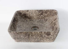 Rococo Lavabo in marmo grigio quadrato da 40 x 40 x 12 cm
