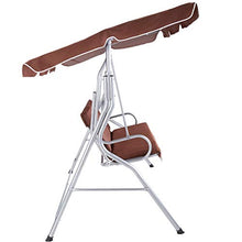 TecTake dondolo da giardino altalena da terrazza 3-posti a tre posti altalena terrazza Hollywood prato - disponibile in diversi colori - (Caffè | no. 402578)
