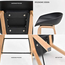 YS Sedia Moderna Semplicità Cucina Struttura in Legno Massello Pedale a Forma Di Anello Mobili Cuscinetto Sgabello da Bar,Giallo