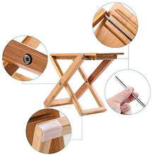 Sgabello pieghevole in legno per WC, ultra portatile ed ecologico, multifunzionale (coppia)