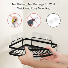 Umi. Essentials BSC219DF-BK-P2 - Mensola autoadesiva per bagno, confezione da 2 pezzi, colore nero opaco